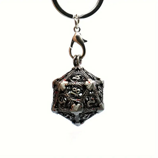 Keychain With Mini Metal Dice - Bloody Iron