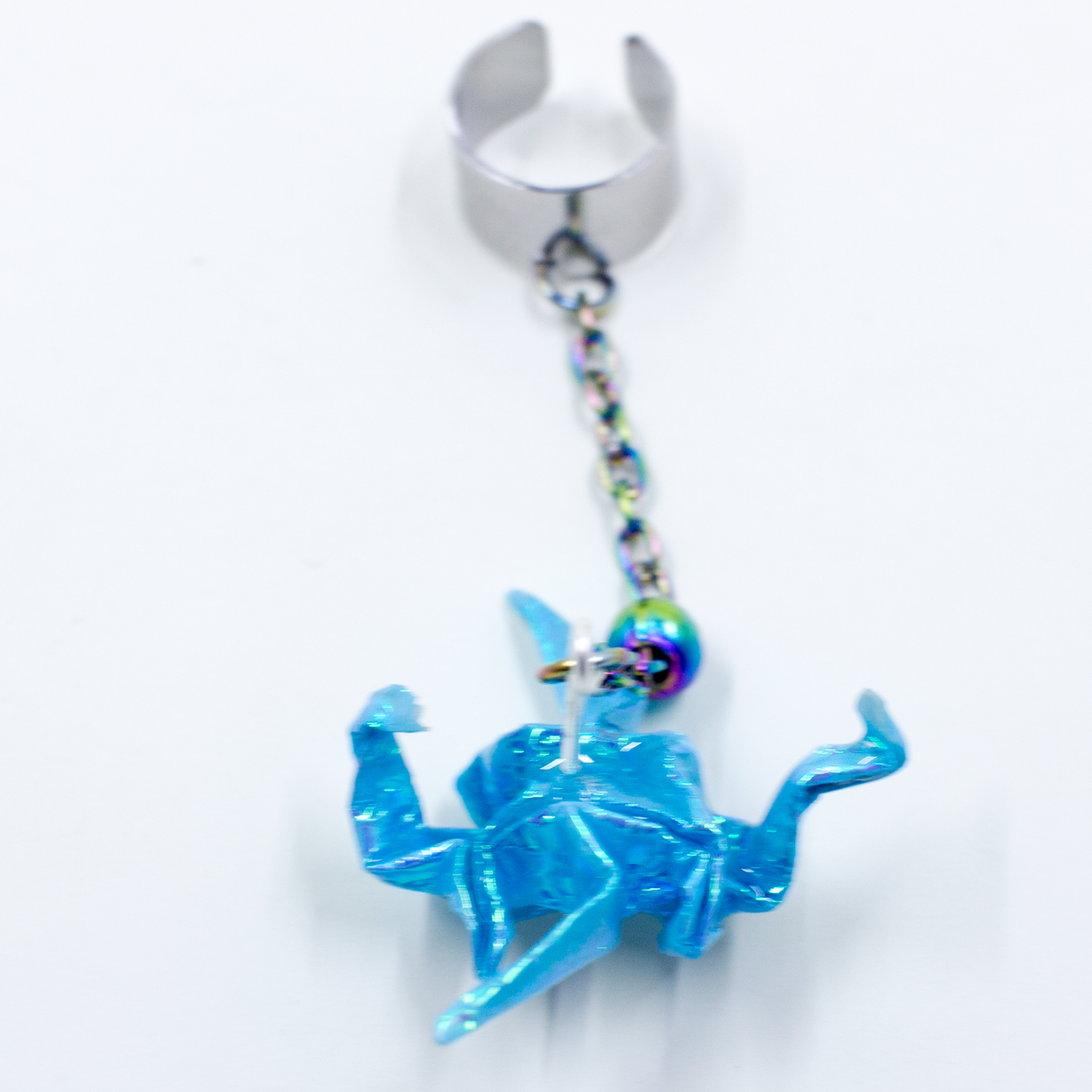 Blue Crystal Atelier - Origami Dragon Ear Cuff