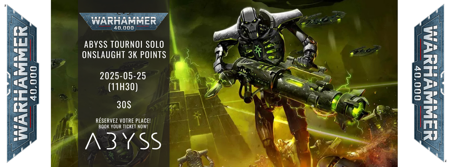 2025-10-05, warhammer 40k,  Abyss Tournois Solo Onslaught 3k points