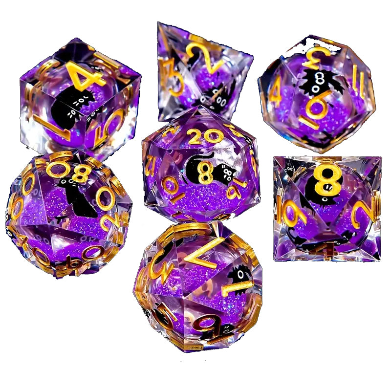 Liquid Core Dice - Cat Purple