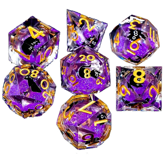 Liquid Core Dice - Cat Purple