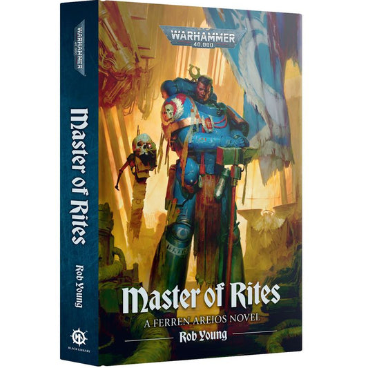 Book titled 'Master of Rites' by Rob Young with a colorful cover featuring a character and text.