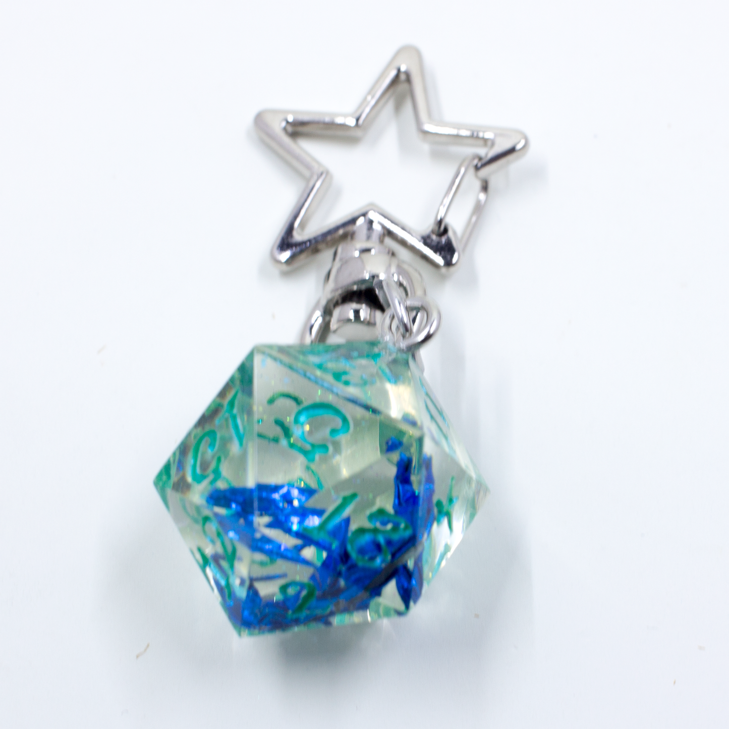 Blue Crystal Atelier - Origami Dragon D20 Keychain