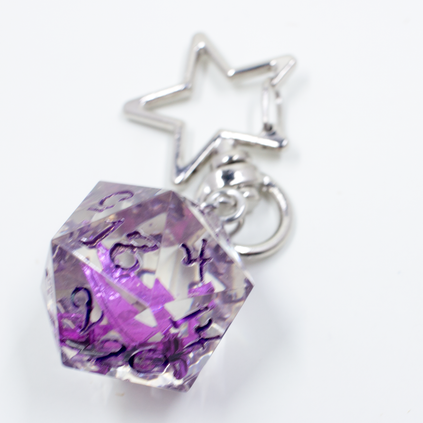Blue Crystal Atelier - Origami Dragon D20 Keychain
