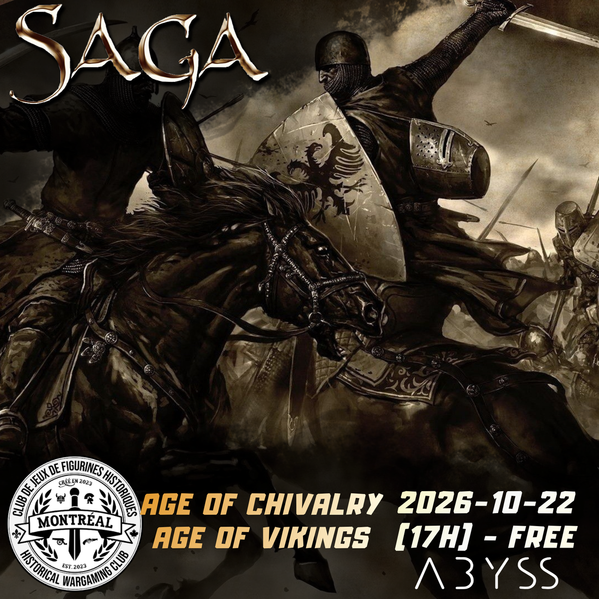 SAGA: Age of Chivalry - Age of Vikings - 2026-10-22 (17h)