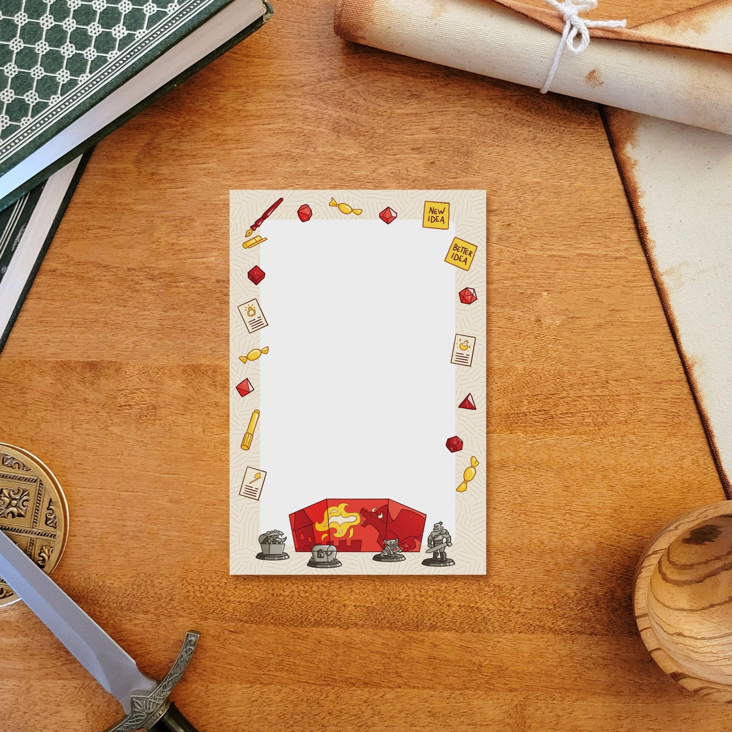Warlock's Quill - Themed Blank Notepad