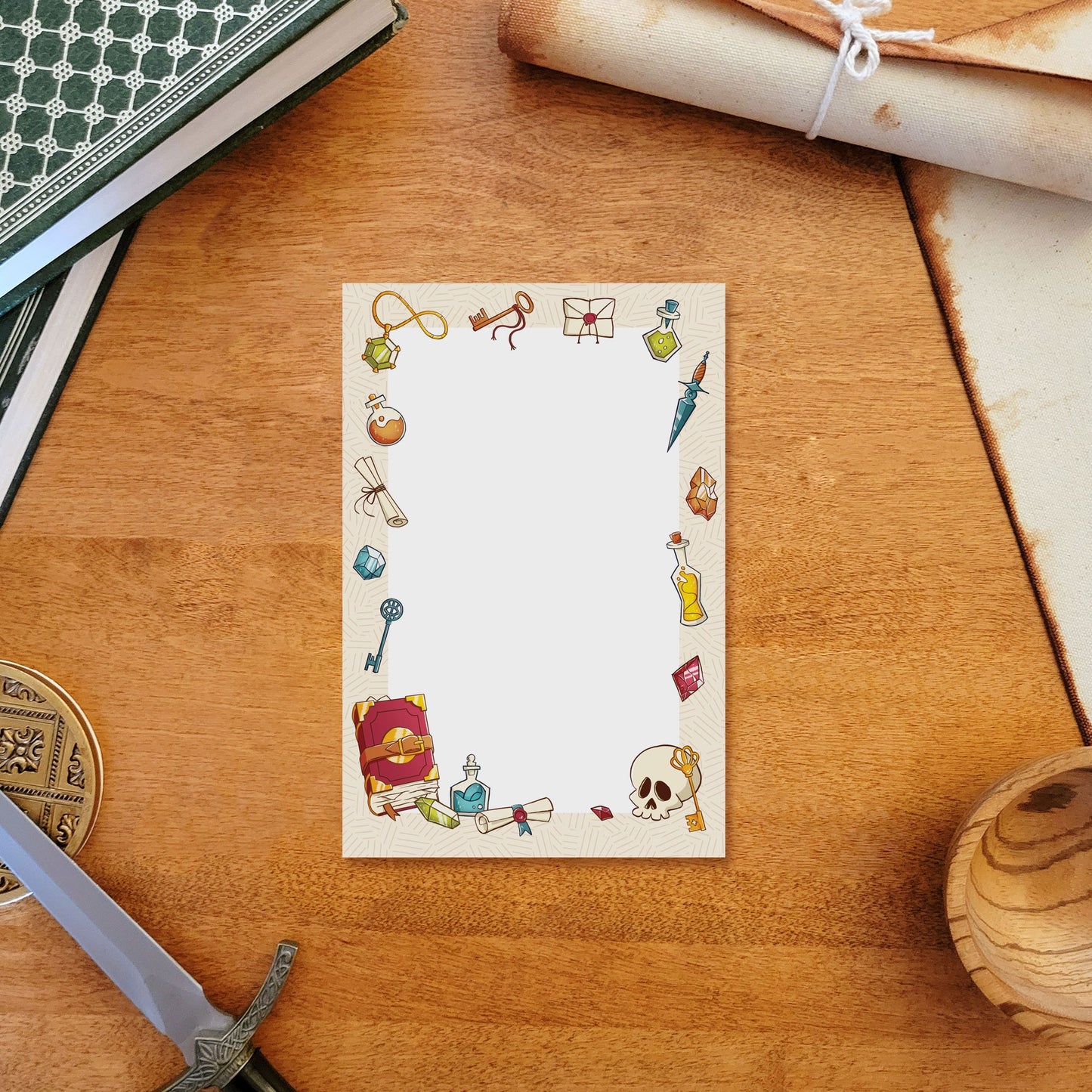 Warlock's Quill - Themed Blank Notepad
