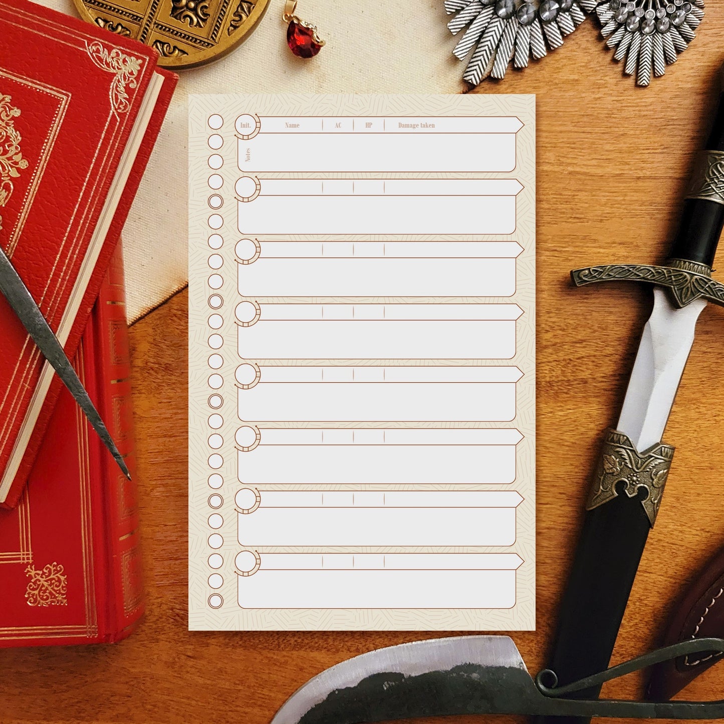 Warlock's Quill - Combat Notepad / Notes de Combat