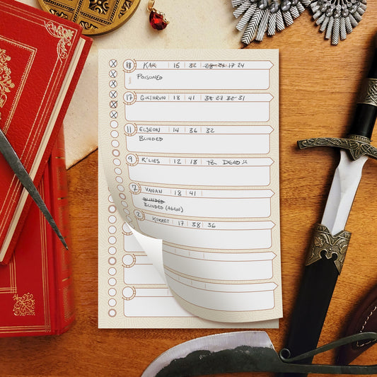 Warlock's Quill - Combat Notepad / Notes de Combat