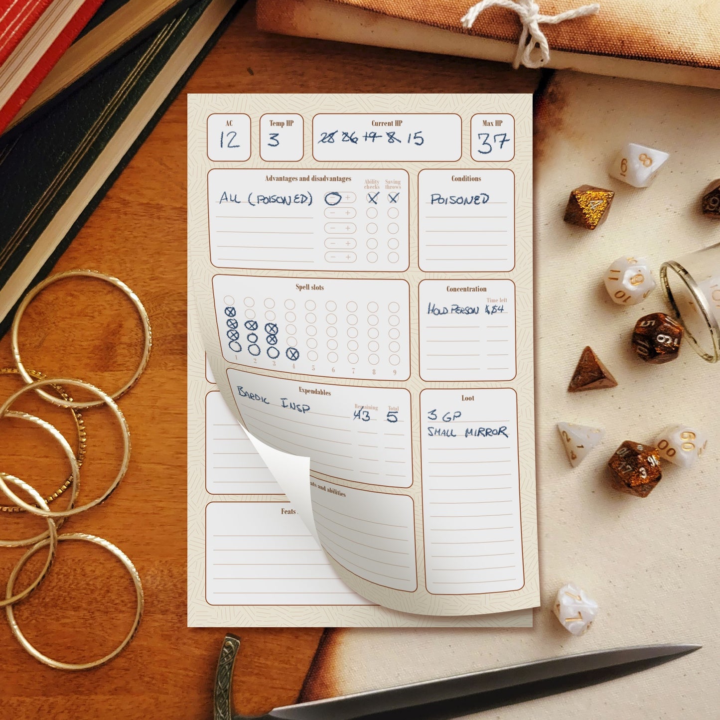 Warlock's Quill - Session Notes / Notes de Session