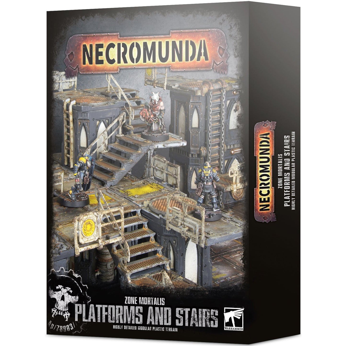 Necromunda Terrain - Zone Mortalis Platforms and Stairs ( 300-49 ) - Used