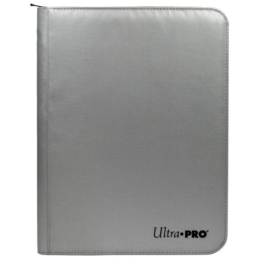 Ultra PRO 9-Pocket Zippered PRO-Binder: Silver Made With Fire Resistant Materials