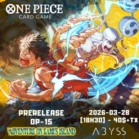 Pre-release: One Piece OP-15 Adventure on Kami's Island 2026-03-28