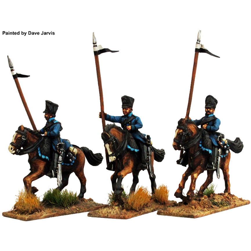 Landwehr cavalry in Litewka, galloping, lance upright (PN23)