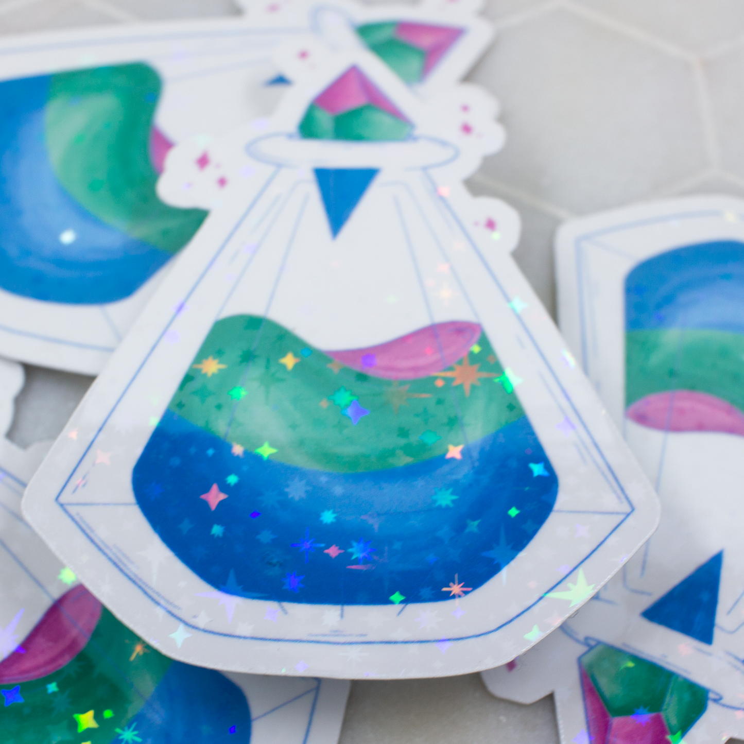 Blue Crystal Atelier - Pride Potions Stickers