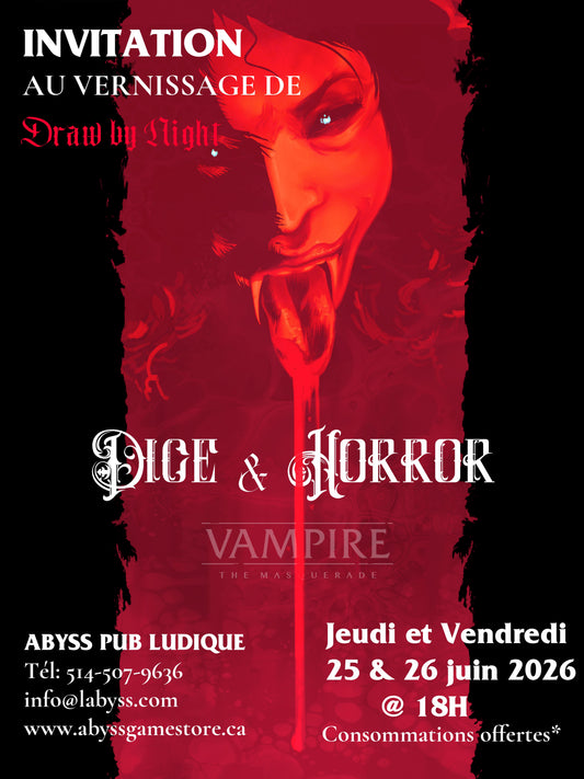 Vernissage Draw by Night sous le thème de "Vampire The Masquerade" 2026-06-25 + 2026-06-26