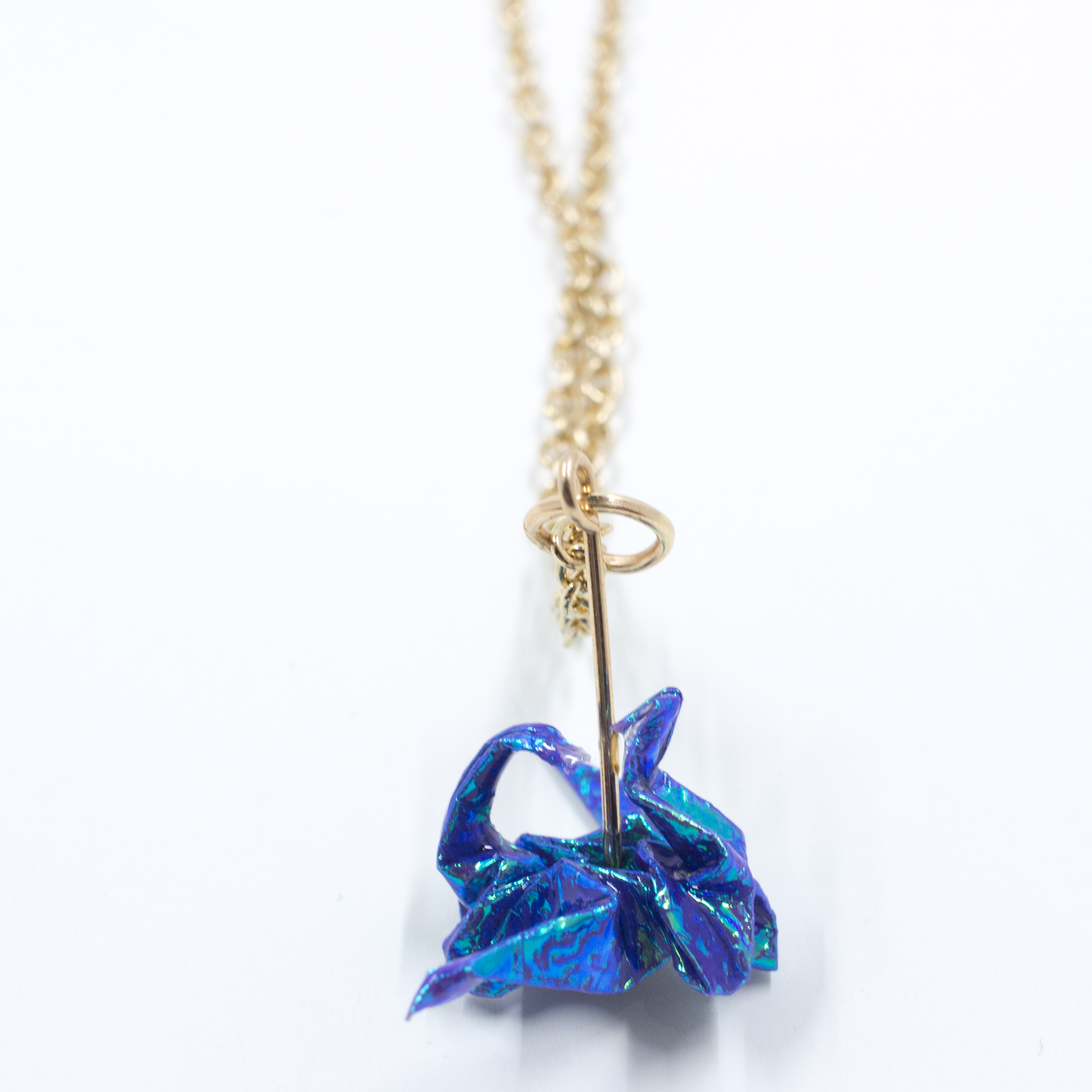 Blue Crystal Atelier - Origami Dragon Necklace