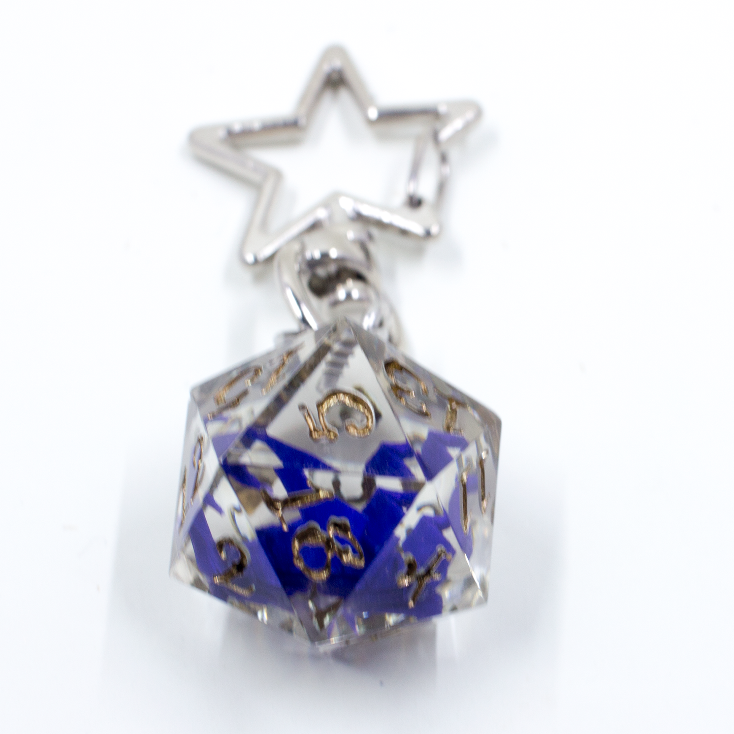 Blue Crystal Atelier - Origami Dragon D20 Keychain