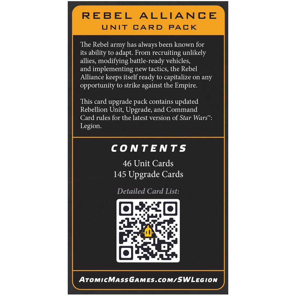 Star Wars: Legion - Rebel Alliance Unit Card Pack (SWQ05EN) - Preorder