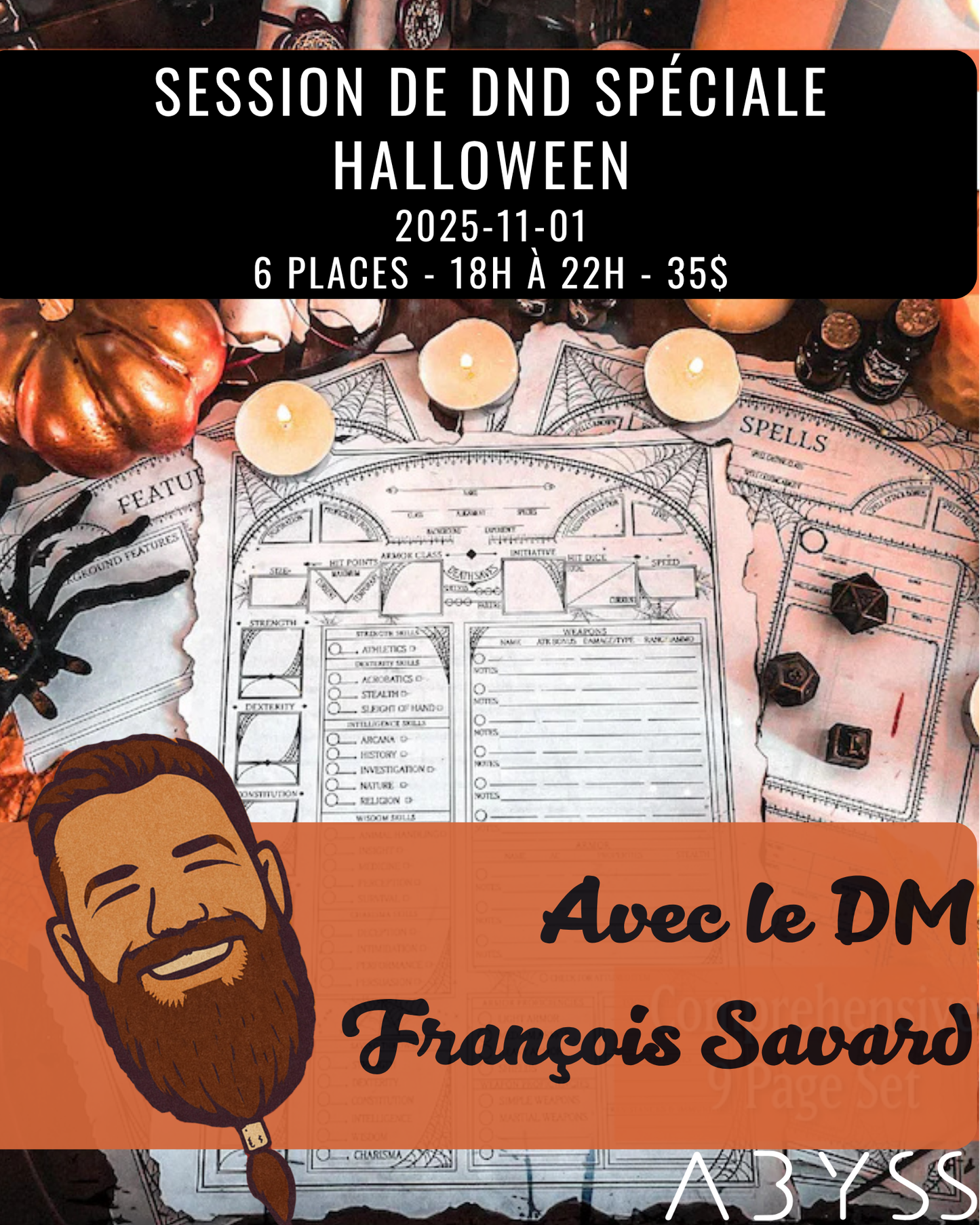Session DND Spécial Halloween avec François Savard