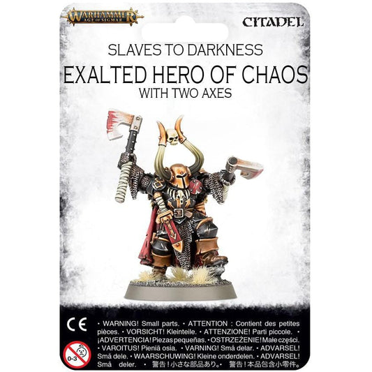 Slaves to Darkness Exalted Hero of Chaos with two Axes ( 1036-W ) - Used