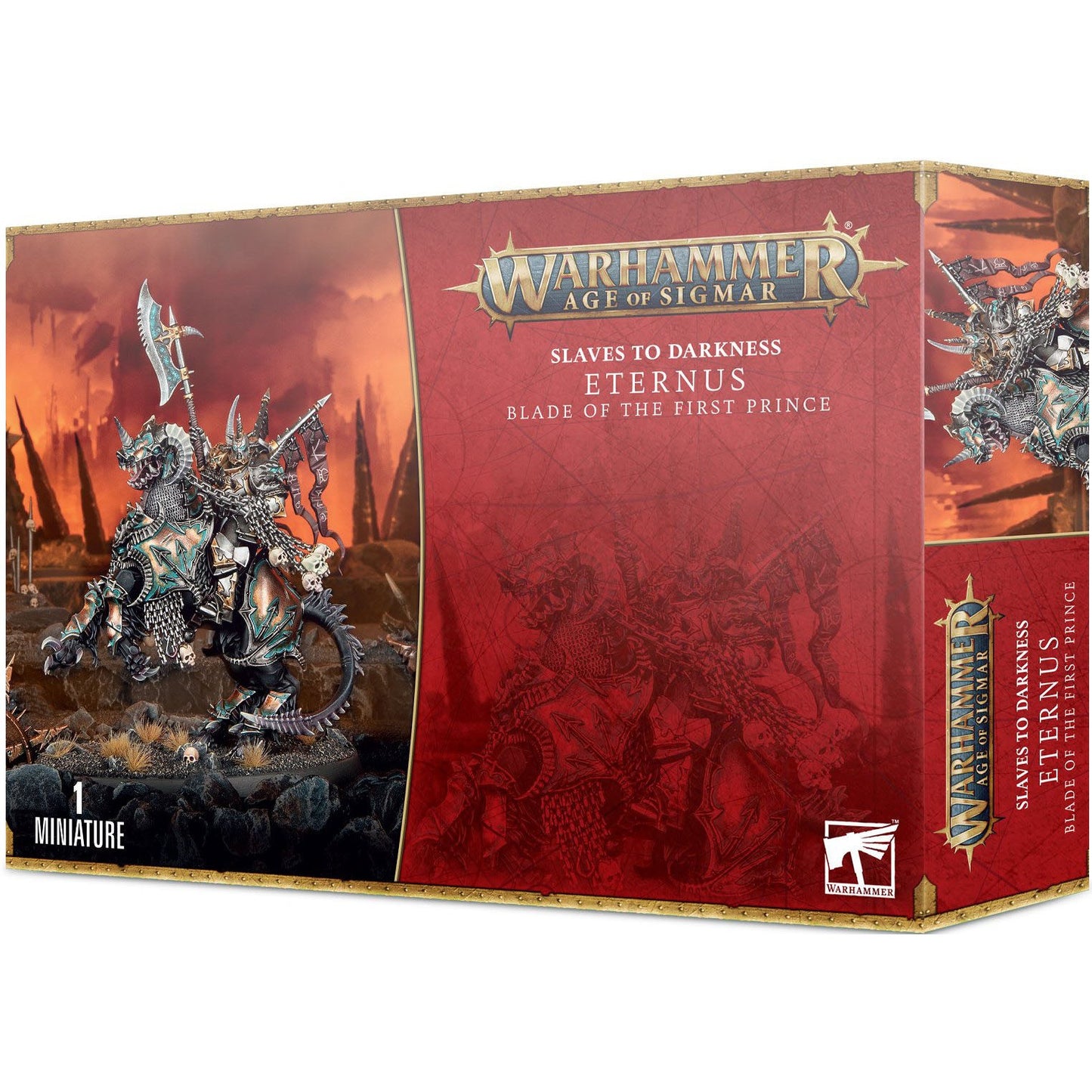 Slaves to Darkness Eternus, Blade of the First Prince / Chaos Lord on Daemonic Mount ( 83-66 ) - Used