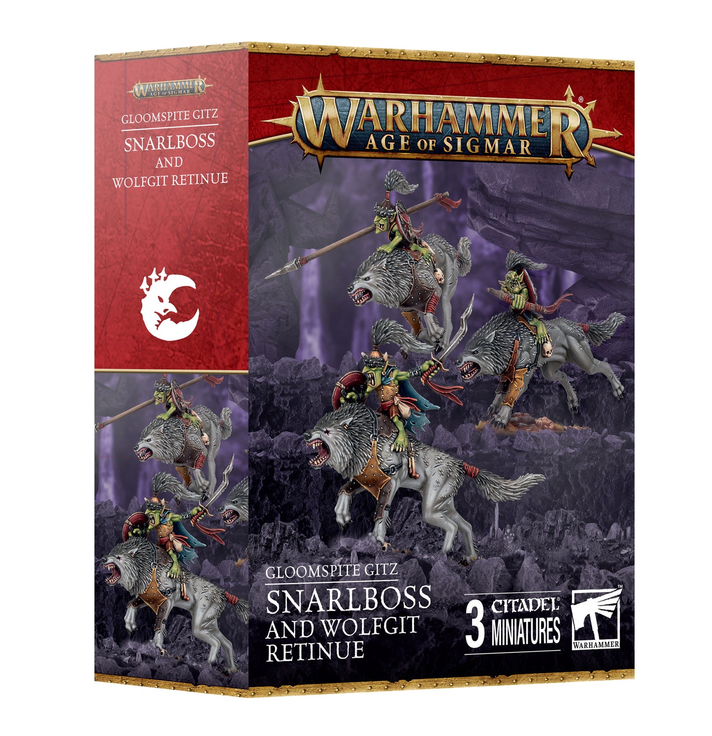Gloomspite Gitz - Snarlboss and Wolfgit Retinue ( 89-98 )