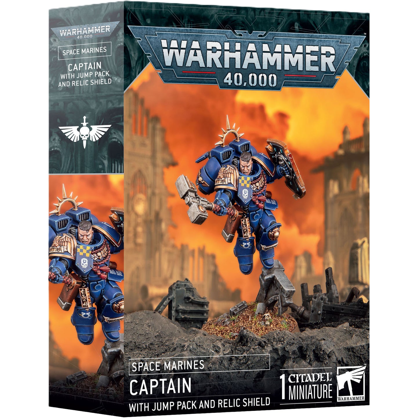 Space Marines - Captain with Jump Pack and Relic Shield (48-102)