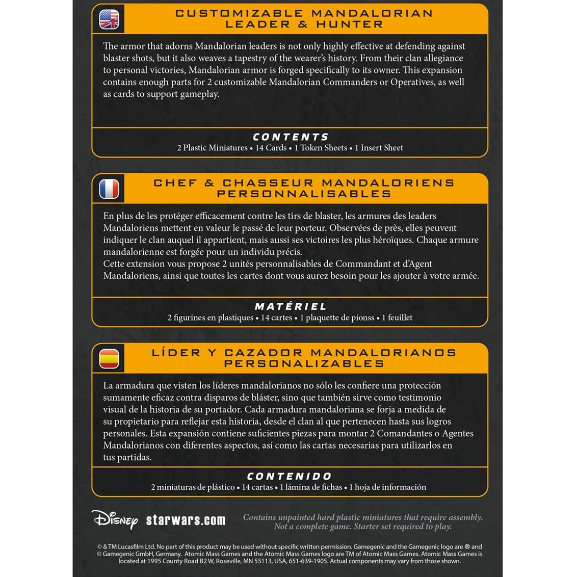 Star Wars: Legion - Mandalorian Leader and Hunter - Customizable (SWQ152)