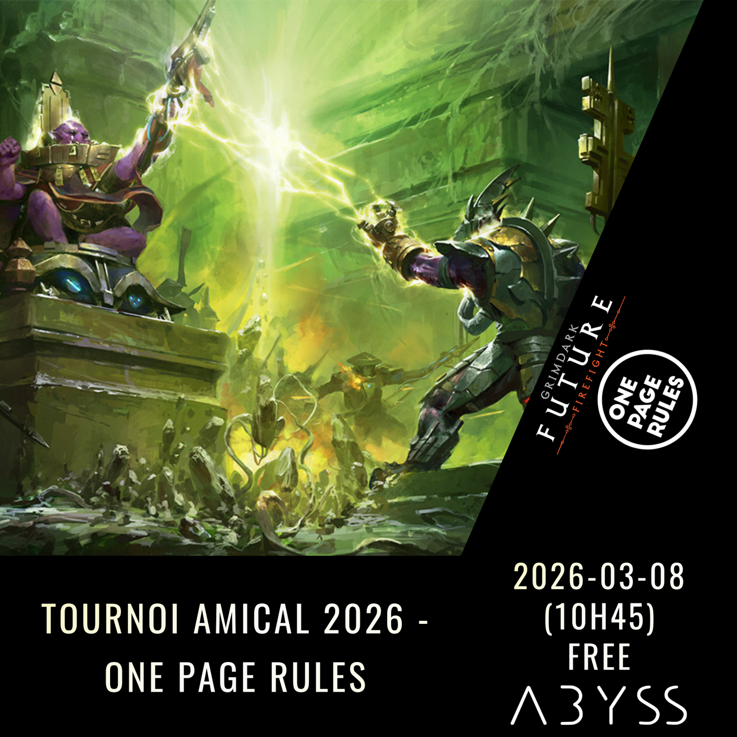 TOURNOI Amical 2026 - ONE PAGE RULES 2026-03-08
