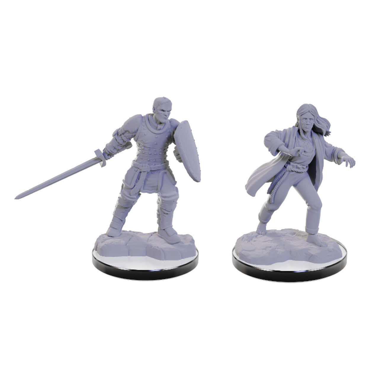 D&D Unpainted Minis - Reborn Paladin & Warlock (90673)