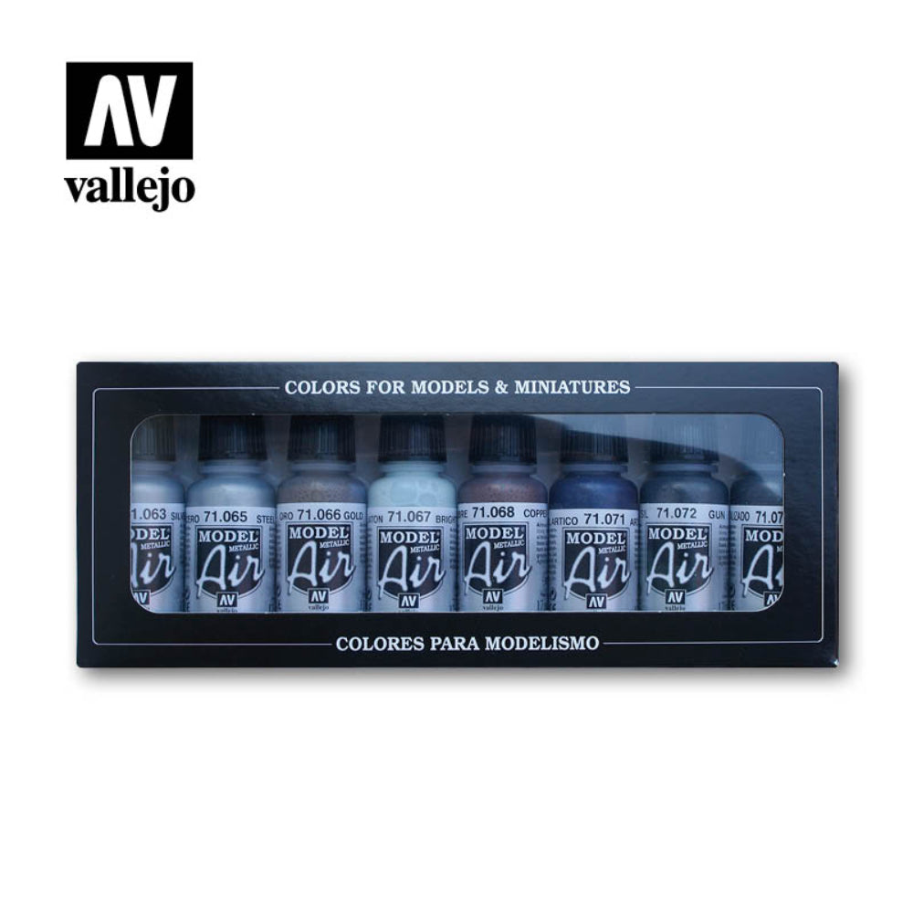 Vallejo Model Air - 8 Metallic Color Set (VAL-71176)
