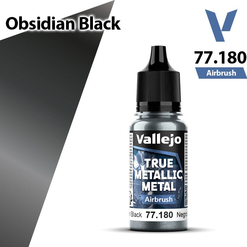 Vallejo TMM: Airbrush - Obsidian Black (77180)