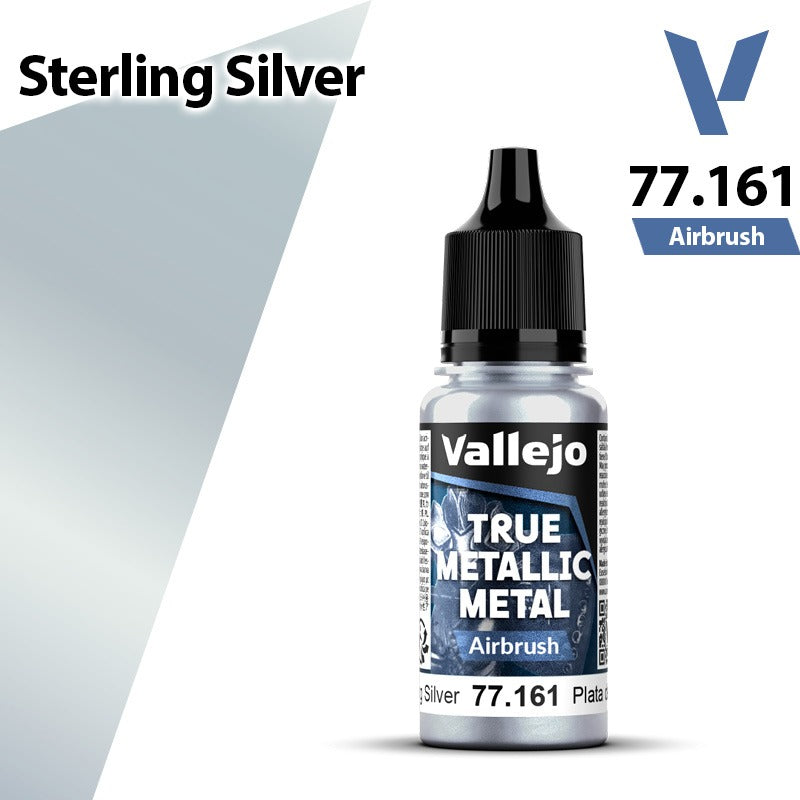 Vallejo TMM: Airbrush - Sterling Silver (77161)