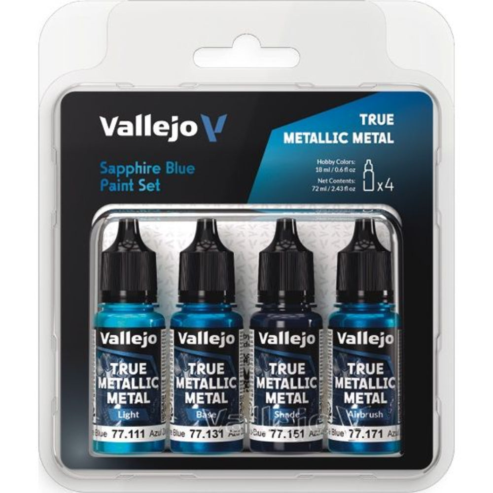 Vallejo True Metallics -Sapphire Blue Paint Set - Val77256
