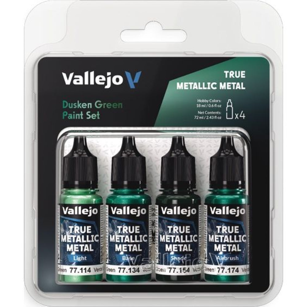 Vallejo True Metallics - Dusken Green Paint Set - Val77257