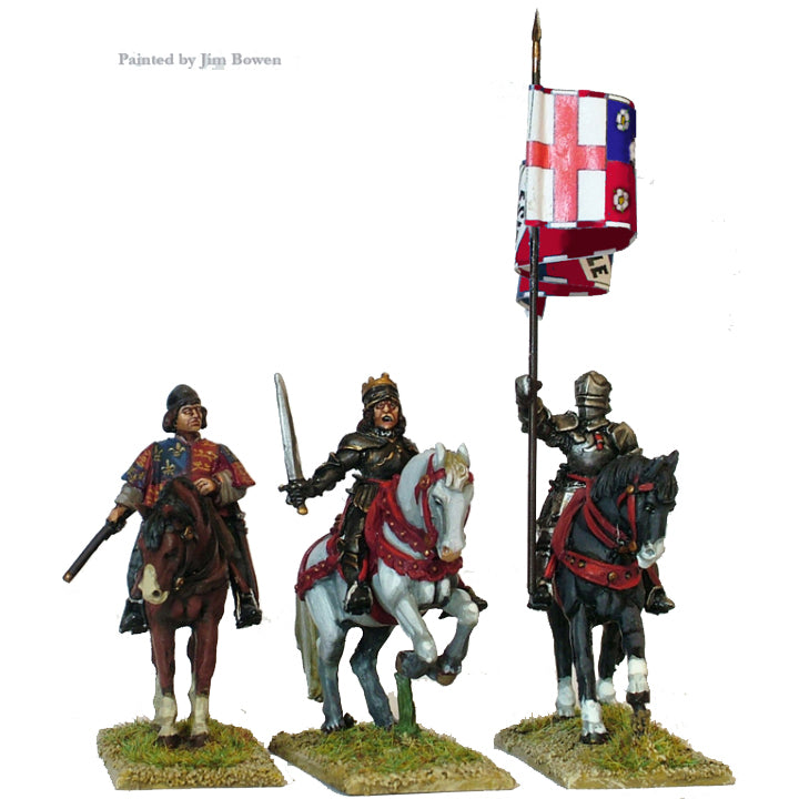 Yorkist mounted high command ( Richard III, Sir Percival Thirwall standard bearer, herald) (WR5)