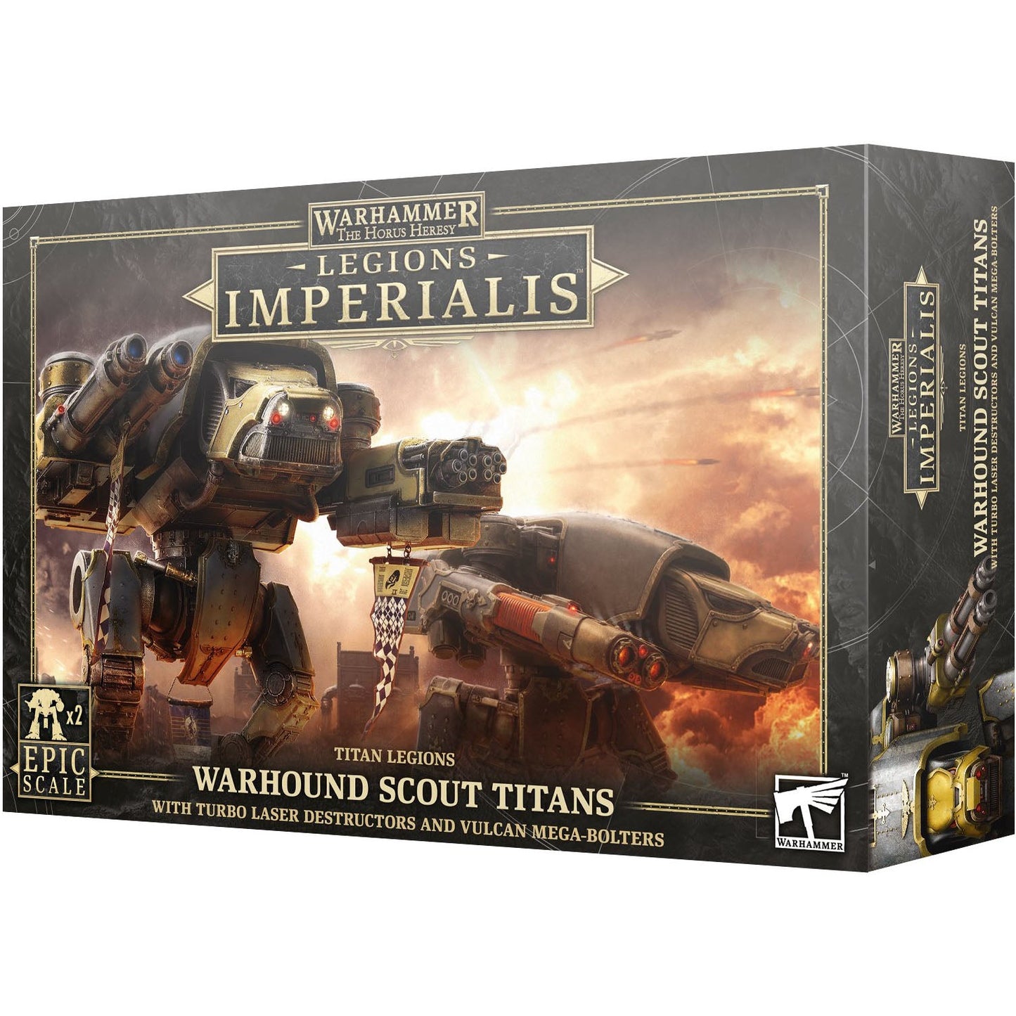 Legions Imperialis - Warhound Scout Titans with Turbo-laser Destructors and Vulcan Mega-Bolters ( 03-24 ) - Used