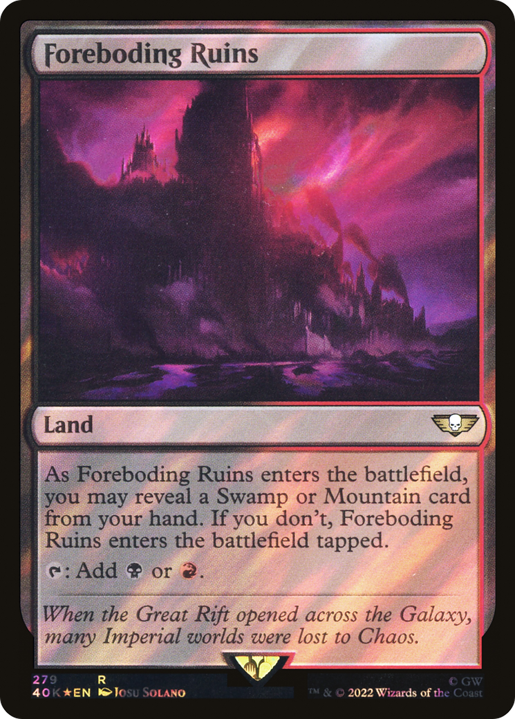 Foreboding Ruins (Surge Foil) [Universes Beyond: Warhammer 40,000]