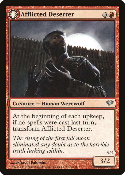 Afflicted Deserter // Werewolf Ransacker (DKA-081) - Dark Ascension: (Double Faced Transform)