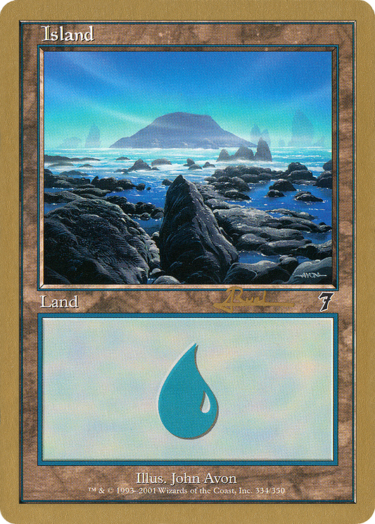Island (ar334) (Antoine Ruel) [World Championship Decks 2001]