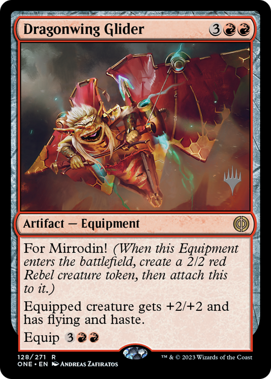 Dragonwing Glider (PPONE-128P) - Phyrexia: All Will Be One Promos
