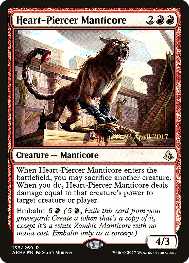 Heart-Piercer Manticore  [Amonkhet Prerelease Promos]