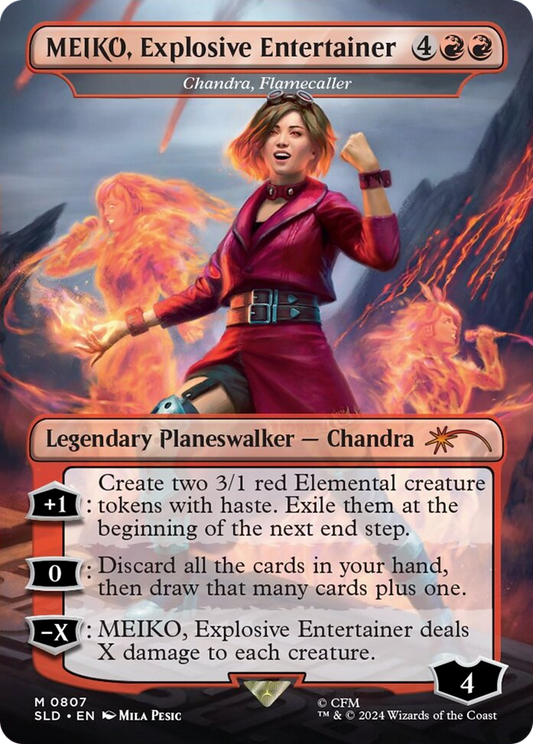 MEIKO, Explosive Entertainer - Chandra, Flamecaller [Secret Lair Drop Series]