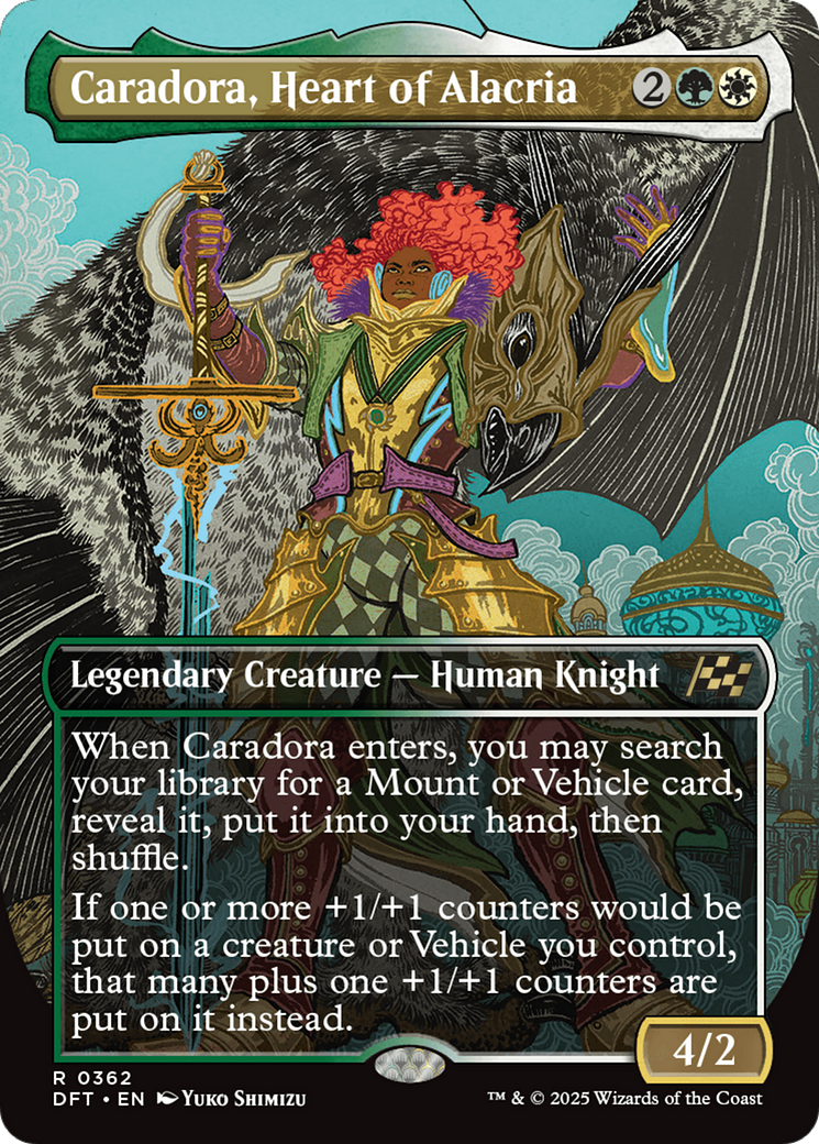 Caradora, Heart of Alacria (Borderless) (DFT-362) - Aetherdrift (Borderless)
