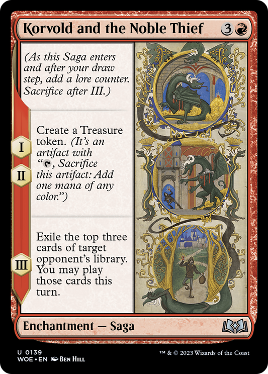 Korvold and the Noble Thief (WOE-139) - Wilds of Eldraine Foil