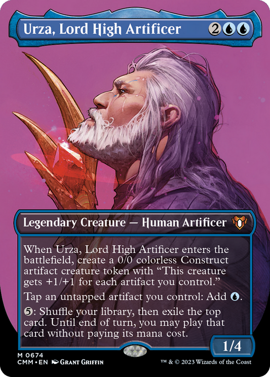 Urza, Lord High Artificer (CMM-674) - Commander Masters (Borderless)