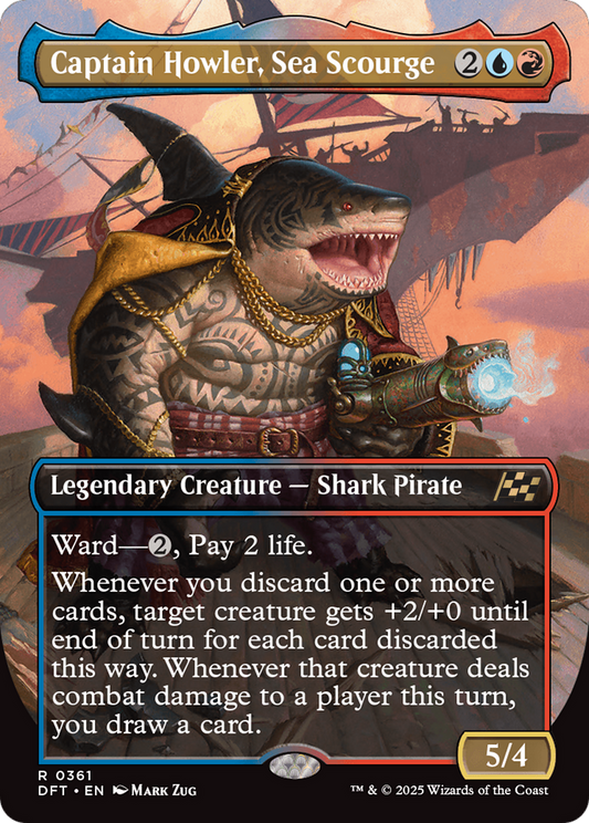 Captain Howler, Sea Scourge (Borderless) (DFT-361) - Aetherdrift (Borderless)