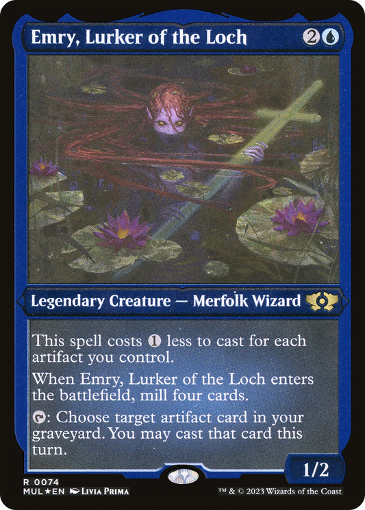 Emry, Lurker of the Loch (Foil Etched) (MUL-074) - Multiverse Legends Foil