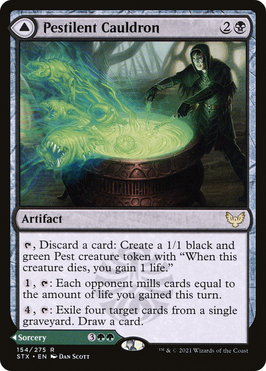 Pestilent Cauldron // Restorative Burst (STX-154) - Strixhaven: School of Mages